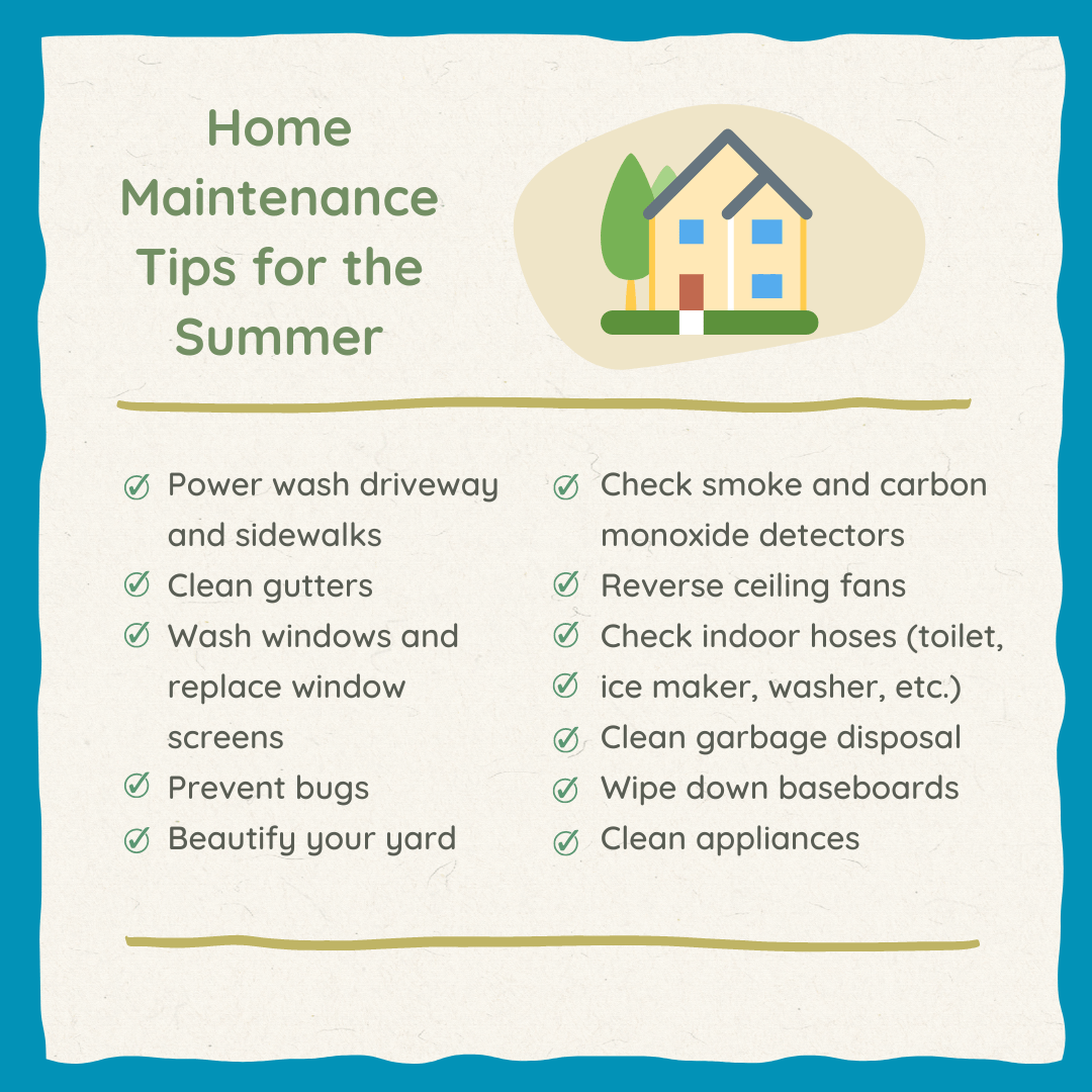 Home Maintenance Tips for the Summer